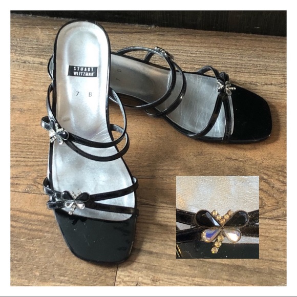 Stuart Weitzman Shoes - STUART WEITZMAN Butterfly Sandals (7)w/Kitten Heel
